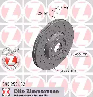 Zimmermann 590.2581.52 - Kočioni disk www.molydon.hr