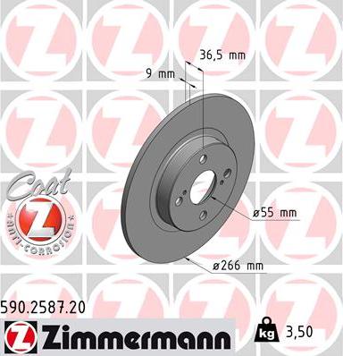 Zimmermann 590.2587.20 - Kočioni disk www.molydon.hr