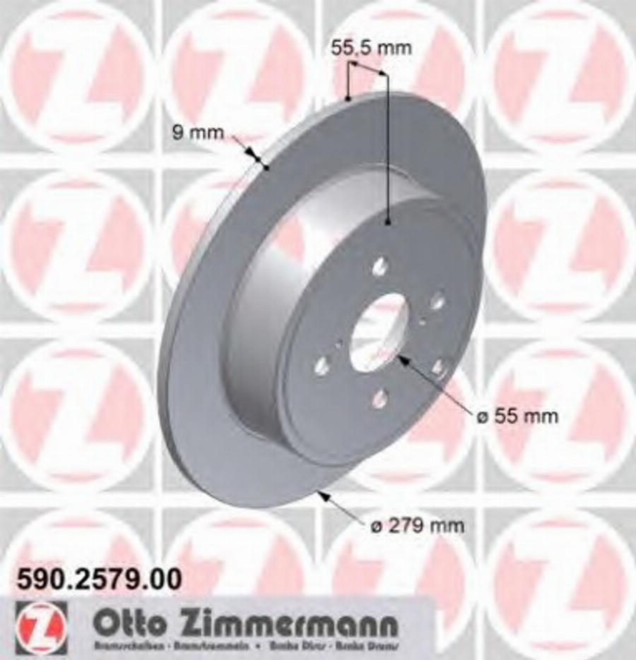 Zimmermann 590.2579.00 - Kočioni disk www.molydon.hr