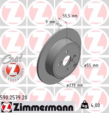 Zimmermann 590.2579.20 - Kočioni disk www.molydon.hr