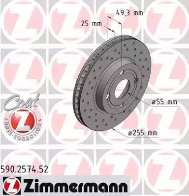 Zimmermann 590.2574.52 - Kočioni disk www.molydon.hr