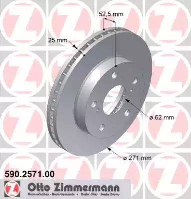 Zimmermann 590.2571.00 - Kočioni disk www.molydon.hr