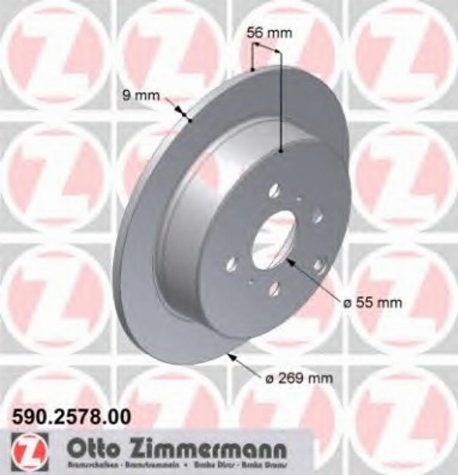 Zimmermann 590.2578.00 - Kočioni disk www.molydon.hr