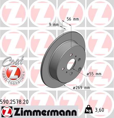 Zimmermann 590.2578.20 - Kočioni disk www.molydon.hr