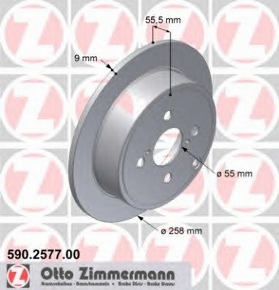 Zimmermann 590.2577.00 - Kočioni disk www.molydon.hr