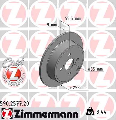 Zimmermann 590.2577.20 - Kočioni disk www.molydon.hr