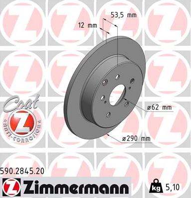 Zimmermann 590.2845.20 - Kočioni disk www.molydon.hr