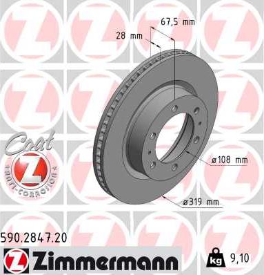 Zimmermann 590.2847.20 - Kočioni disk www.molydon.hr