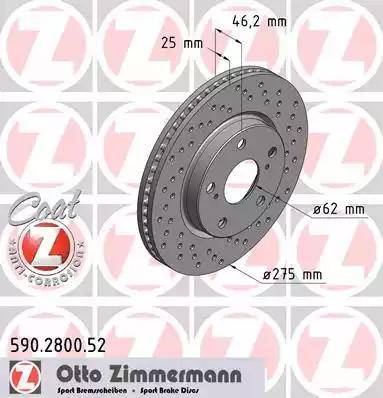 Zimmermann 590.2800.52 - Kočioni disk www.molydon.hr