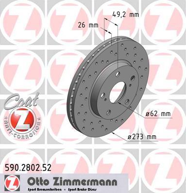 Zimmermann 590.2802.52 - Kočioni disk www.molydon.hr