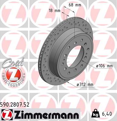 Zimmermann 590.2807.52 - Kočioni disk www.molydon.hr