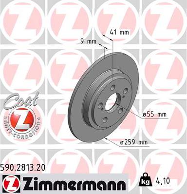 Zimmermann 590.2813.20 - Kočioni disk www.molydon.hr