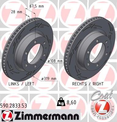 Zimmermann 590.2833.53 - Kočioni disk www.molydon.hr