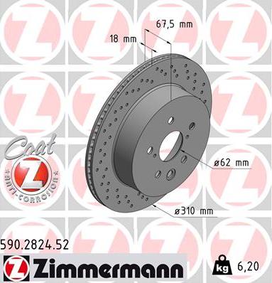 Zimmermann 590.2824.52 - Kočioni disk www.molydon.hr