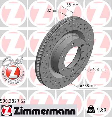 Zimmermann 590.2827.52 - Kočioni disk www.molydon.hr