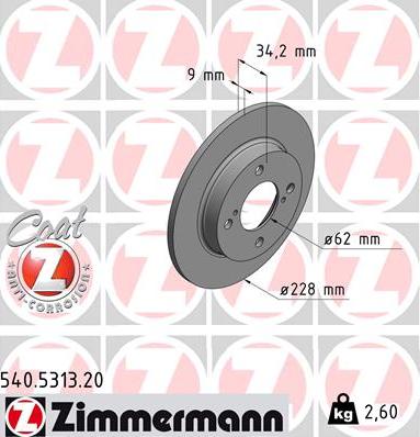 Zimmermann 540.5313.20 - Kočioni disk www.molydon.hr