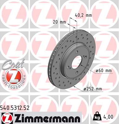 Zimmermann 540.5312.52 - Kočioni disk www.molydon.hr