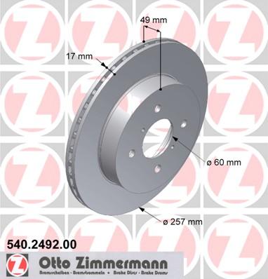 Zimmermann 540.2492.00 - Kočioni disk www.molydon.hr