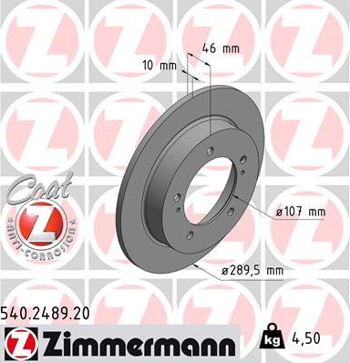 Zimmermann 540.2489.20 - Kočioni disk www.molydon.hr