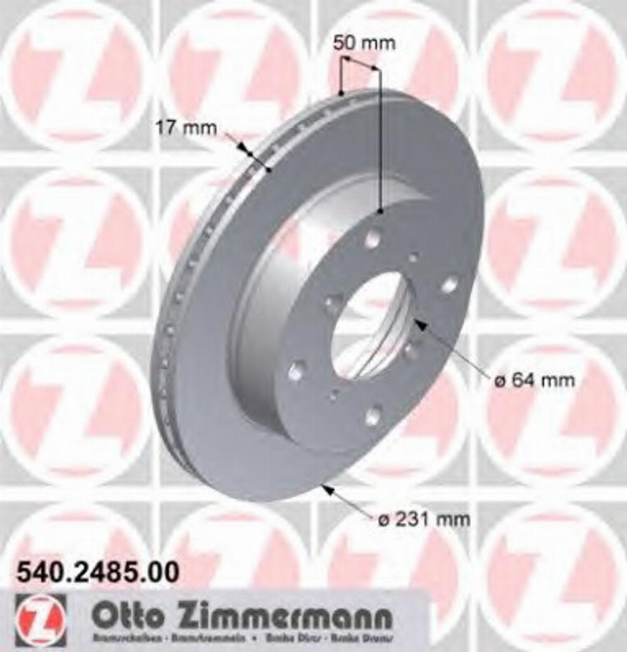 Zimmermann 540 2485 00 - Kočioni disk www.molydon.hr