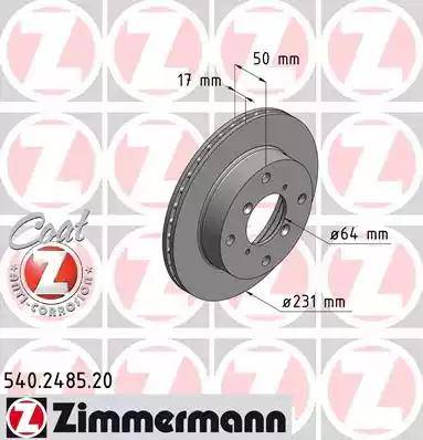 Zimmermann 540.2485.20 - Kočioni disk www.molydon.hr