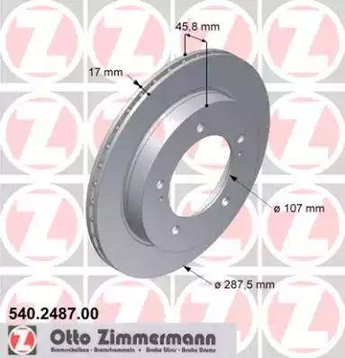 Zimmermann 540.2487.00 - Kočioni disk www.molydon.hr