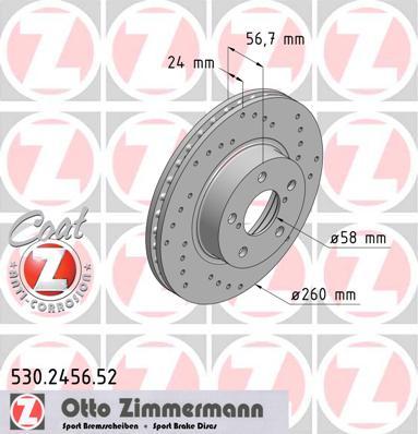 Zimmermann 530.2456.52 - Kočioni disk www.molydon.hr