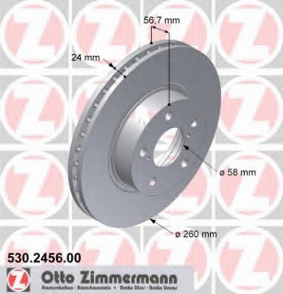 Zimmermann 530 2456 00 - Kočioni disk www.molydon.hr