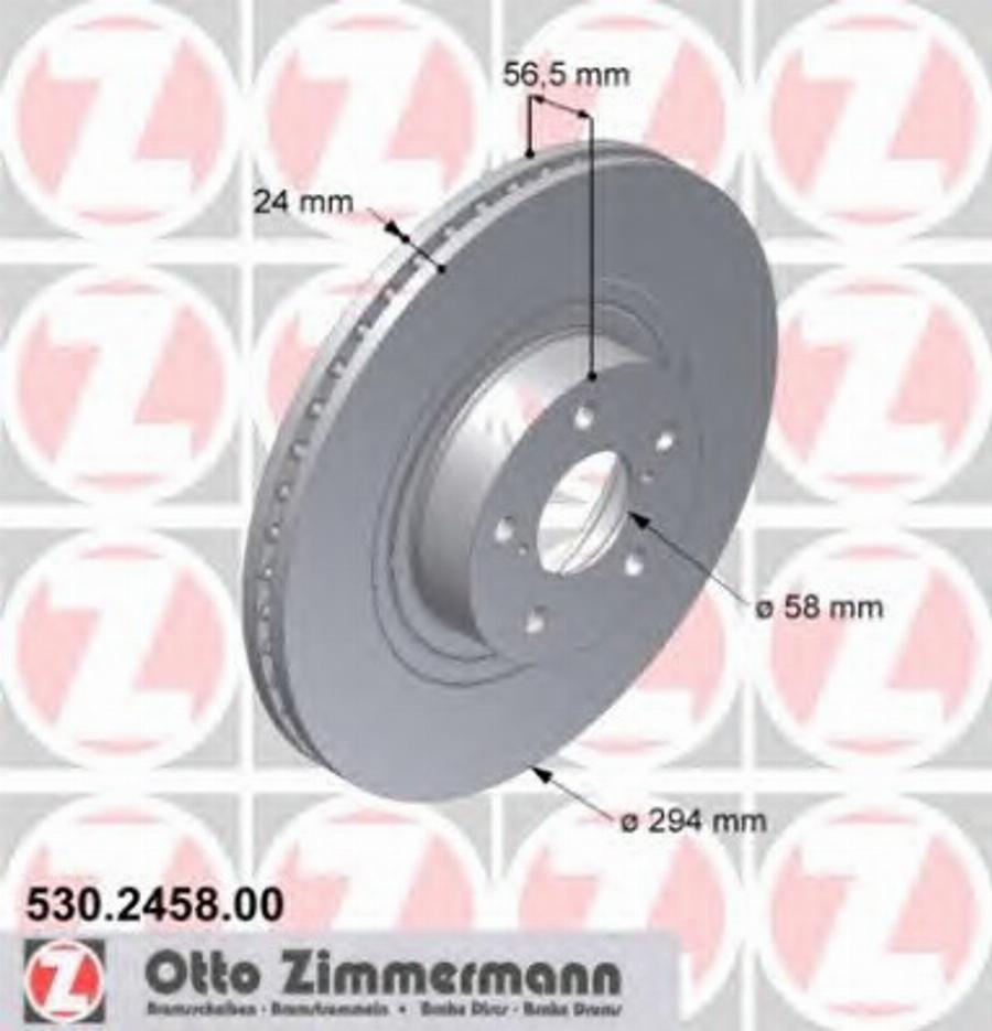 Zimmermann 530 2458 00 - Kočioni disk www.molydon.hr