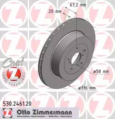 Zimmermann 530.2461.20 - Kočioni disk www.molydon.hr