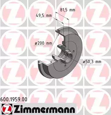 Zimmermann 600.1959.00 - Bubanj kočnica www.molydon.hr