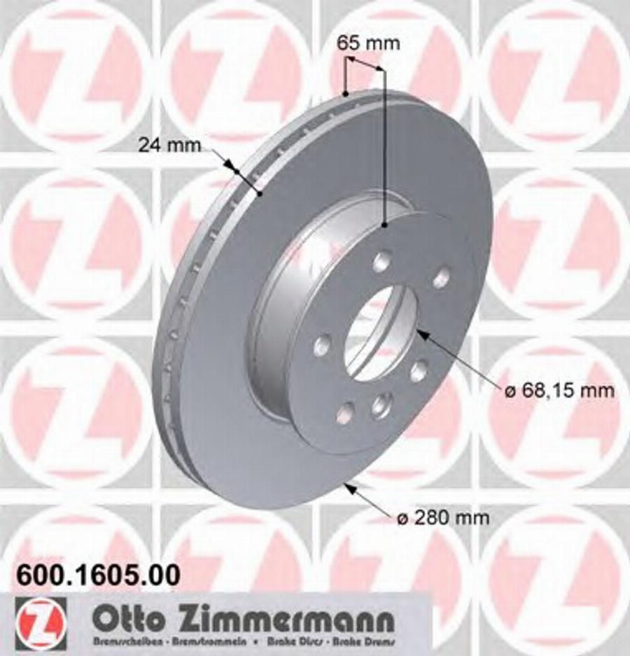 Zimmermann 600 1605 00 - Kočioni disk www.molydon.hr