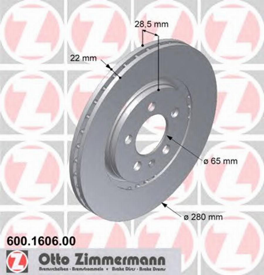 Zimmermann 600 1606 00 - Kočioni disk www.molydon.hr