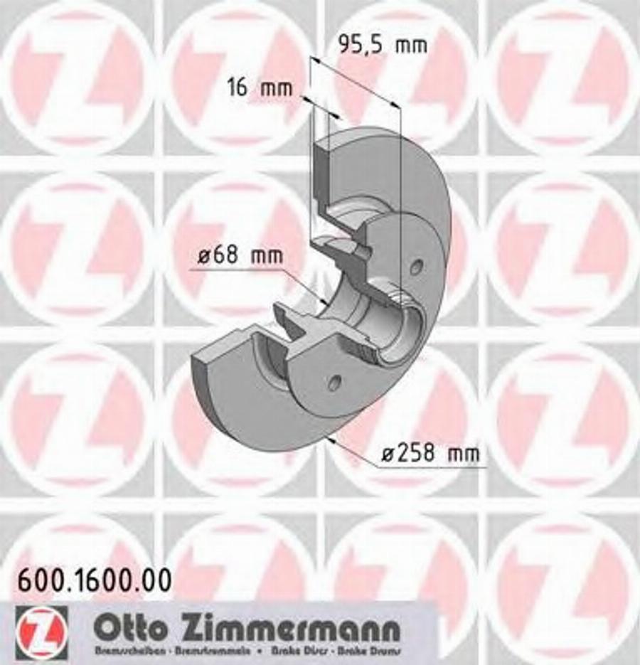 Zimmermann 600 1600 00 - Kočioni disk www.molydon.hr