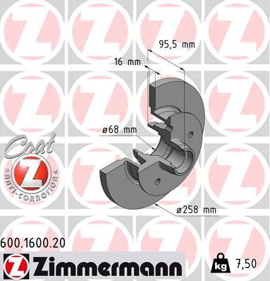 Zimmermann 600.1600.20 - Kočioni disk www.molydon.hr