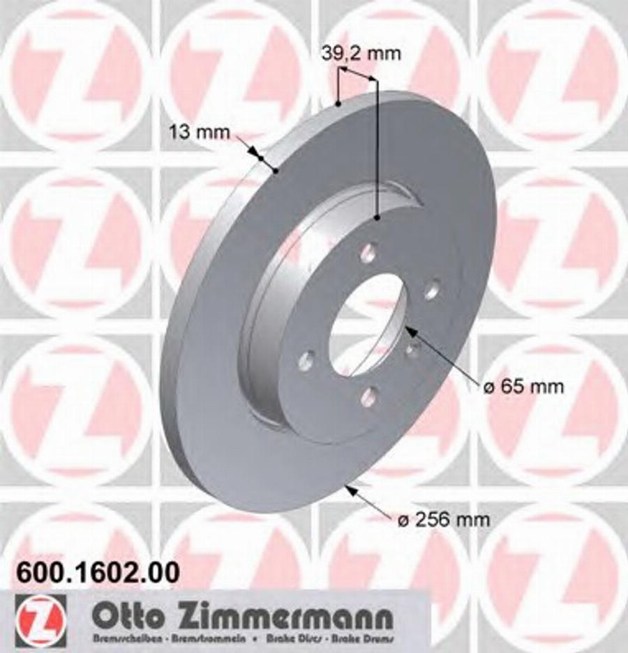 Zimmermann 600 1602 00 - Kočioni disk www.molydon.hr