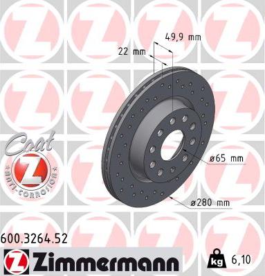 Zimmermann 600.3264.52 - Kočioni disk www.molydon.hr