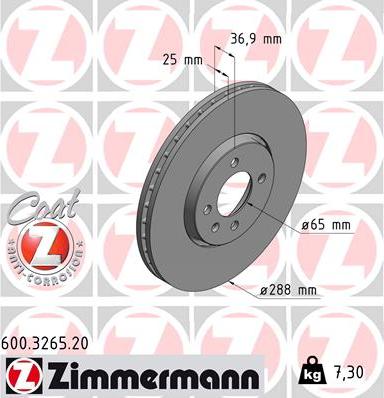 Zimmermann 600.3265.20 - Kočioni disk www.molydon.hr