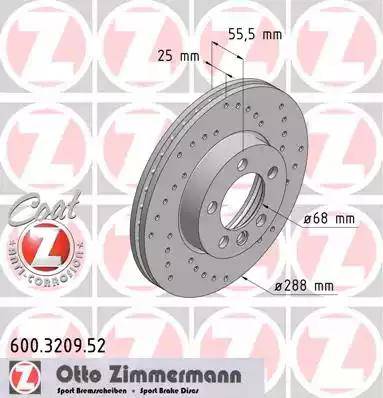 Zimmermann 600.3209.52 - Kočioni disk www.molydon.hr