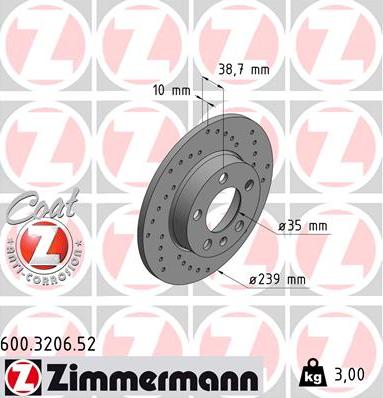 Zimmermann 600.3206.52 - Kočioni disk www.molydon.hr