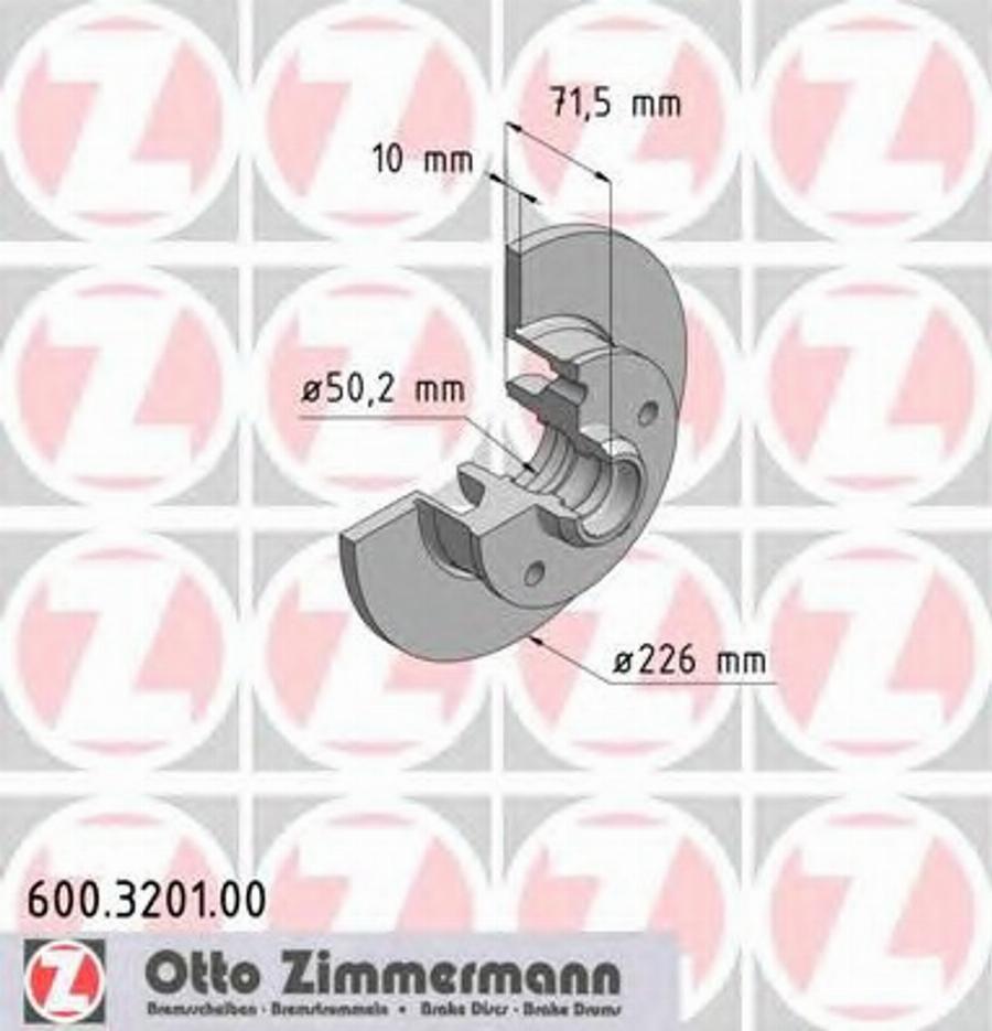 Zimmermann 600 3201 00 - Kočioni disk www.molydon.hr