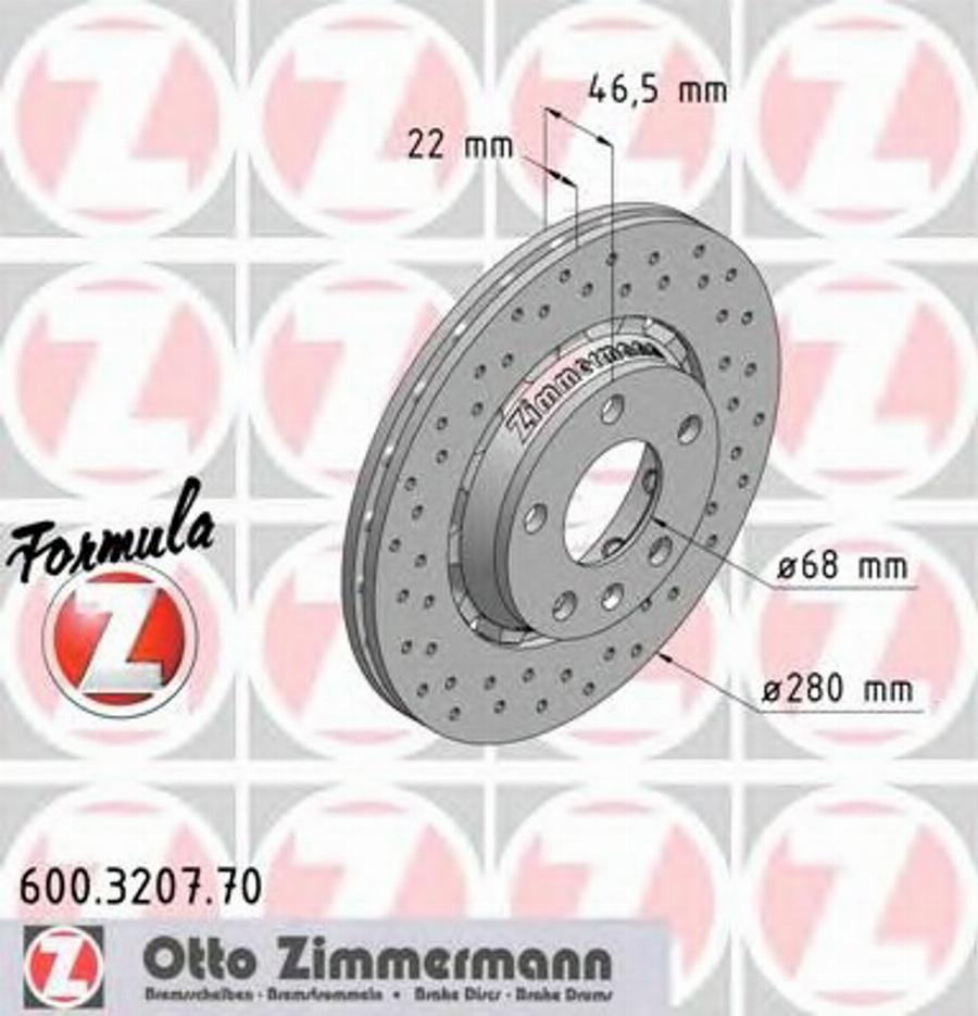 Zimmermann 600.3207.70 - Kočioni disk www.molydon.hr