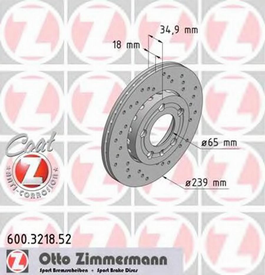 Zimmermann 600.3218.52 - Kočioni disk www.molydon.hr