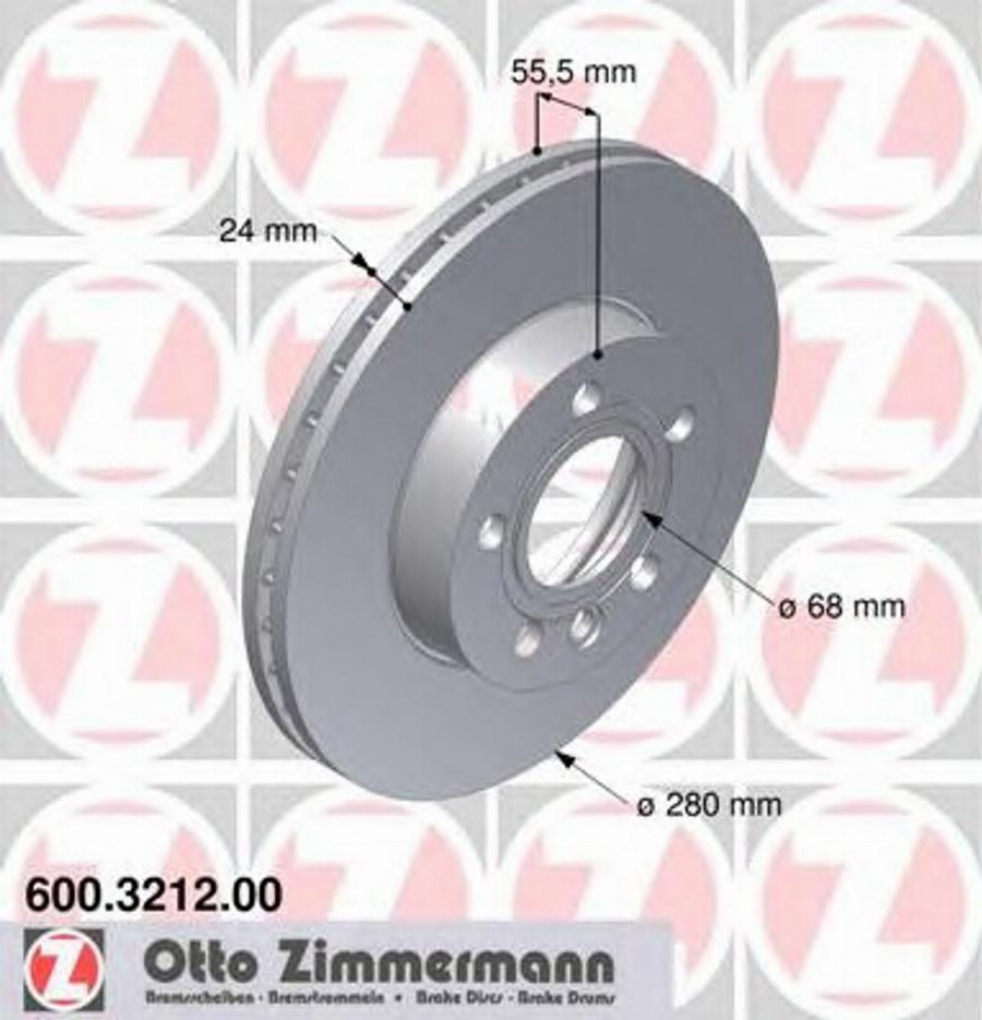 Zimmermann 600.3212.00 - Kočioni disk www.molydon.hr