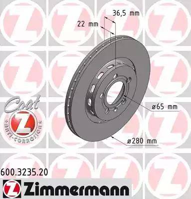 Zimmermann 600.3235.20 - Kočioni disk www.molydon.hr