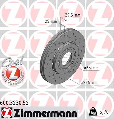 Zimmermann 600.3230.52 - Kočioni disk www.molydon.hr