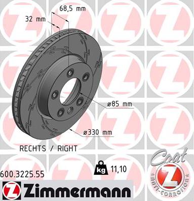 Zimmermann 600.3225.55 - Kočioni disk www.molydon.hr