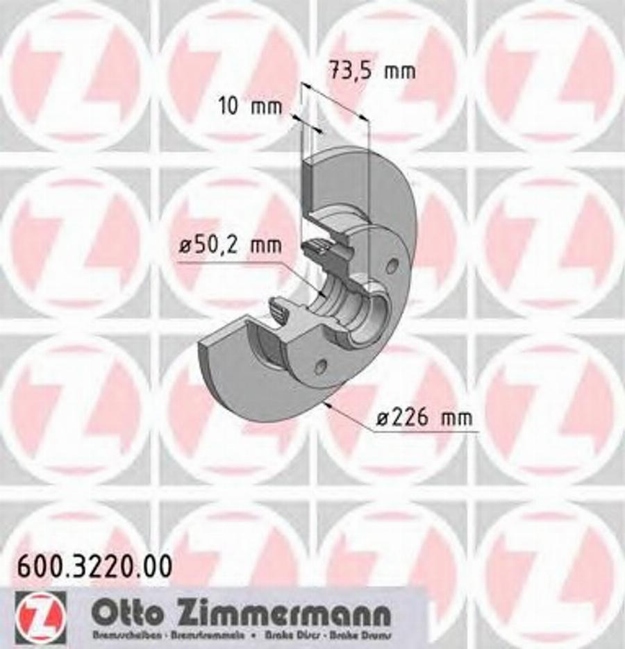 Zimmermann 600.3220.00 - Kočioni disk www.molydon.hr