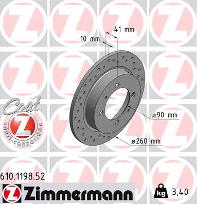 Zimmermann 610.1198.52 - Kočioni disk www.molydon.hr