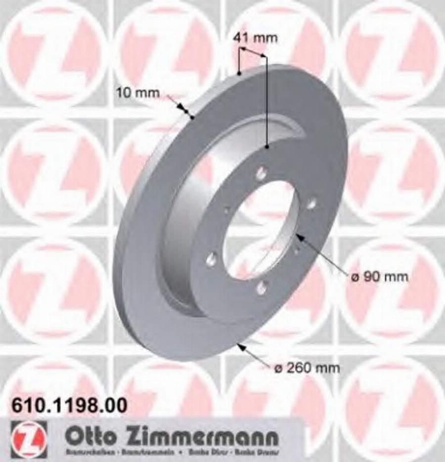 Zimmermann 610 1198 00 - Kočioni disk www.molydon.hr